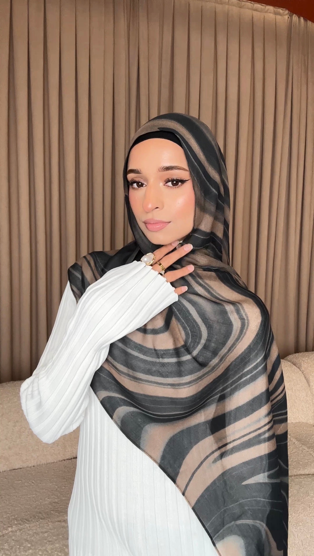 Printed Modal Hijab - Brewed