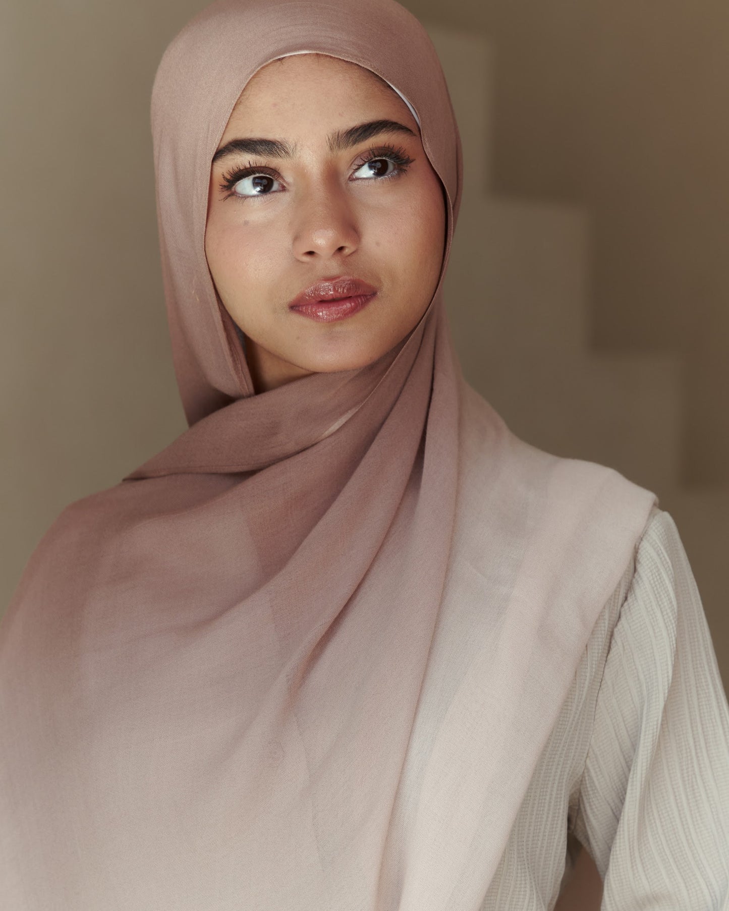 Ombré Modal Hijab - Bare Earth