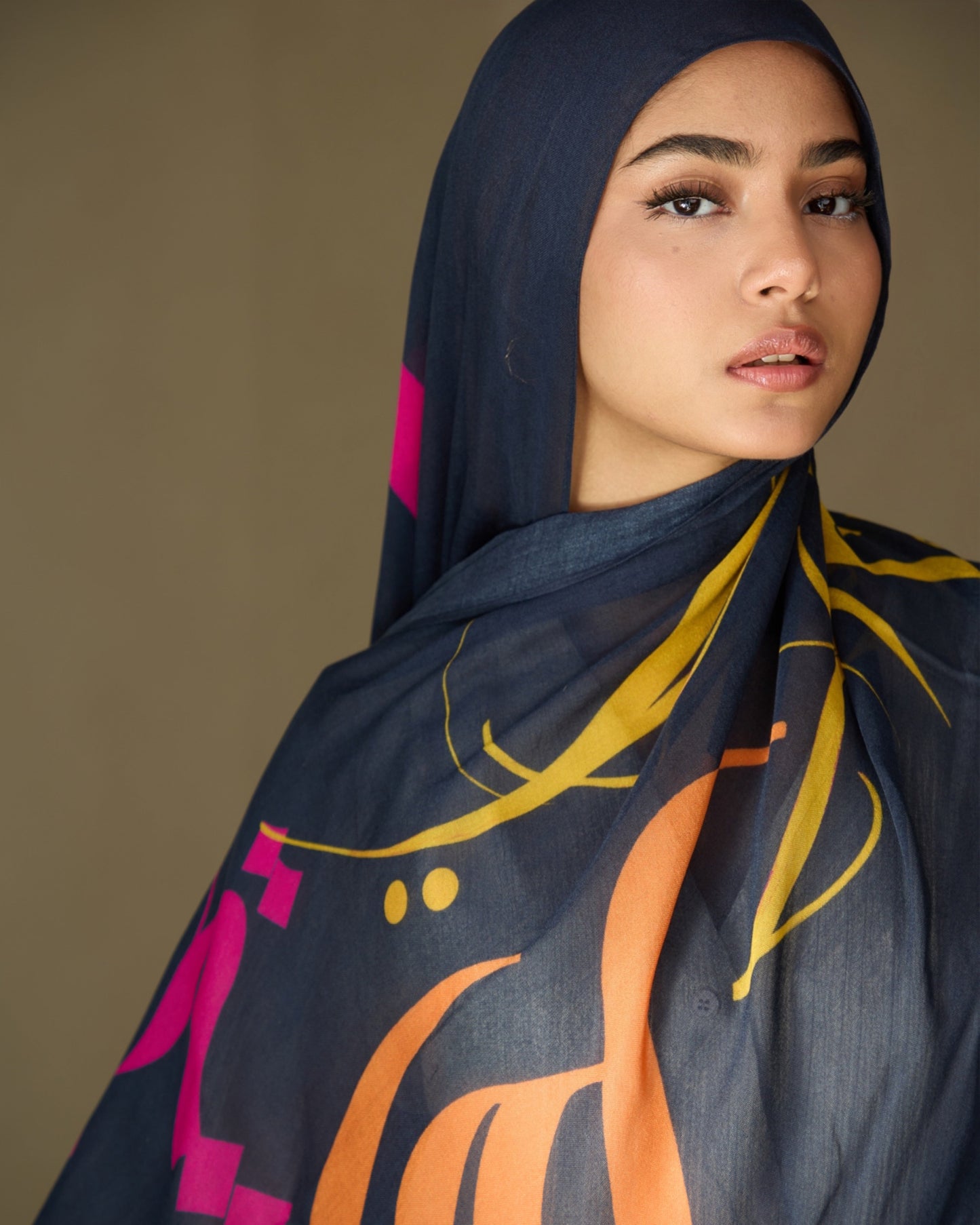 Printed Modal Hijab - Sunset Calligraphy