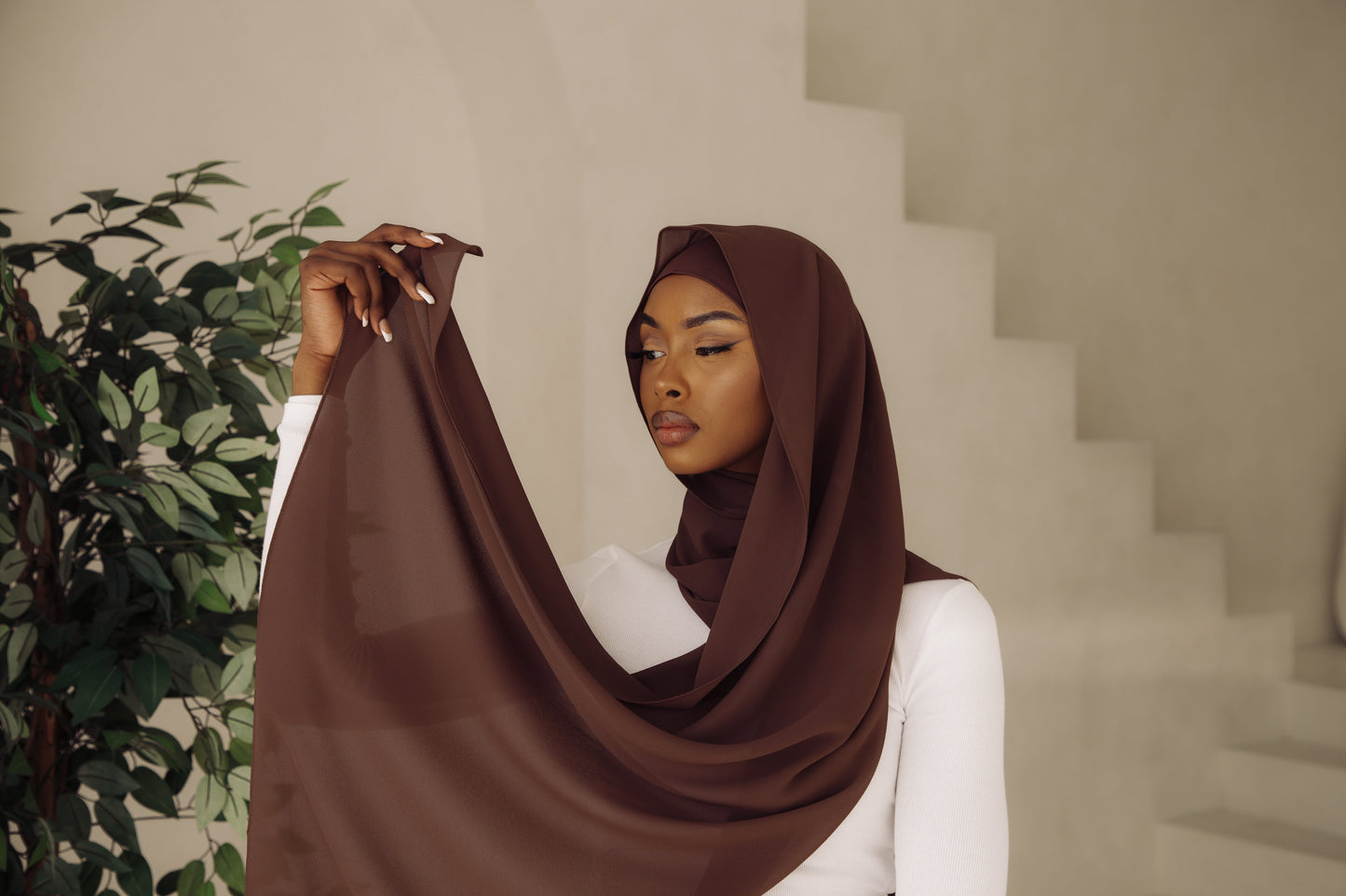 Matching Hijab & Undercap Set - Cocoa