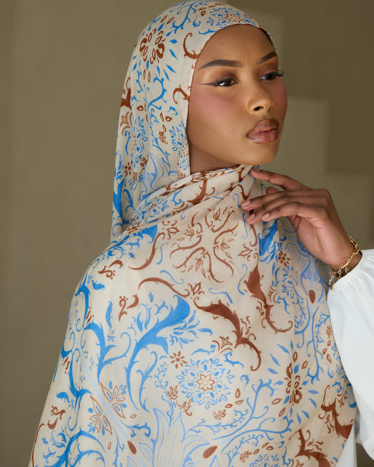 Printed Modal Hijab - Qubba Bloom