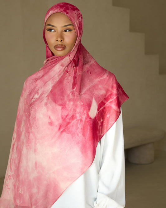 Printed Modal Hijab - Sunberry