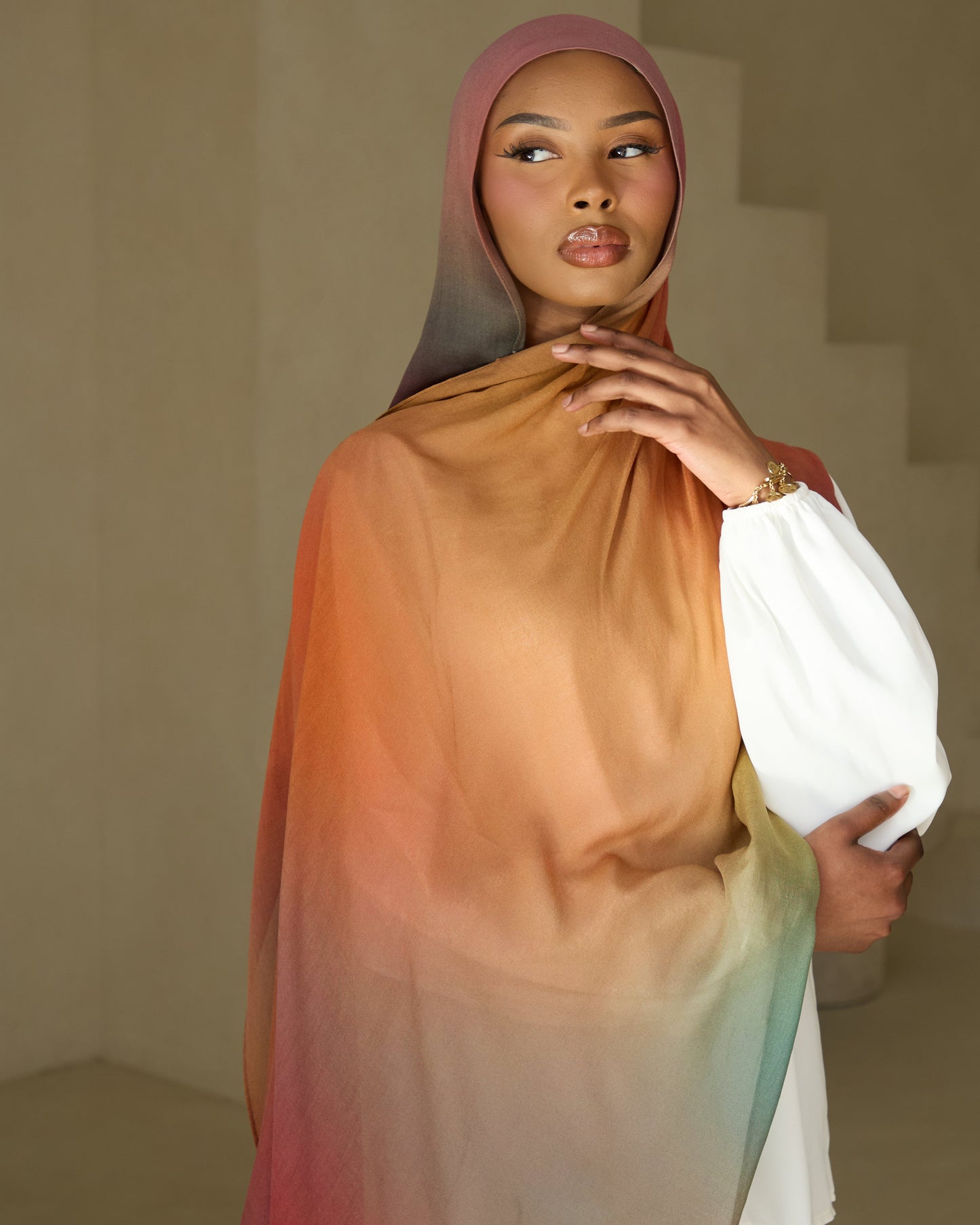 Printed Modal Hijab - Sunset