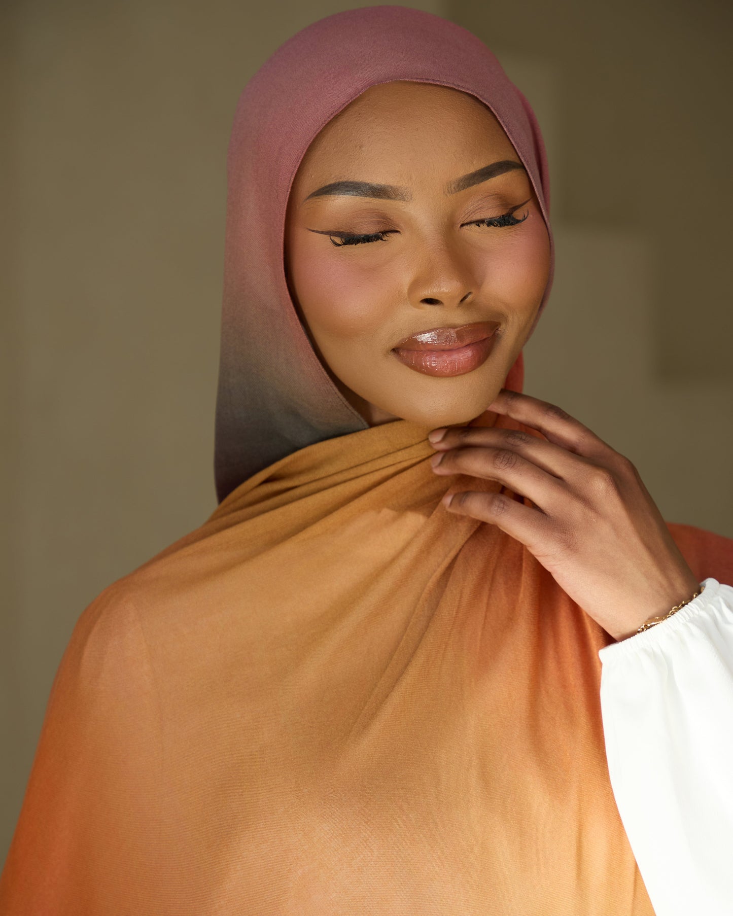 Printed Modal Hijab - Sunset