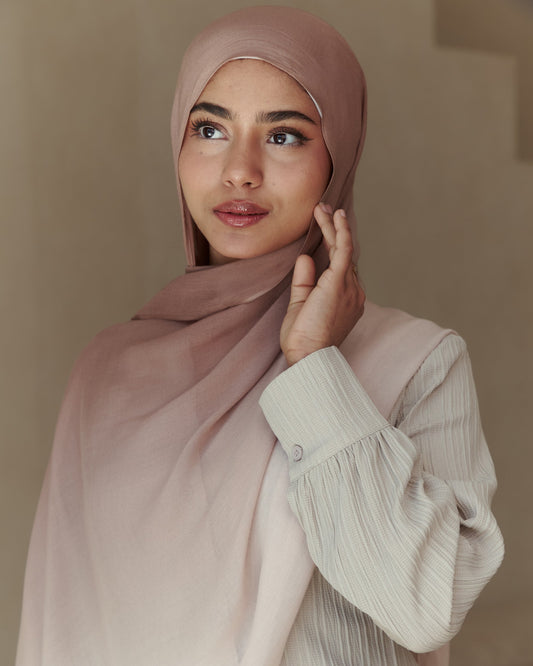 Ombré Modal Hijab - Bare Earth