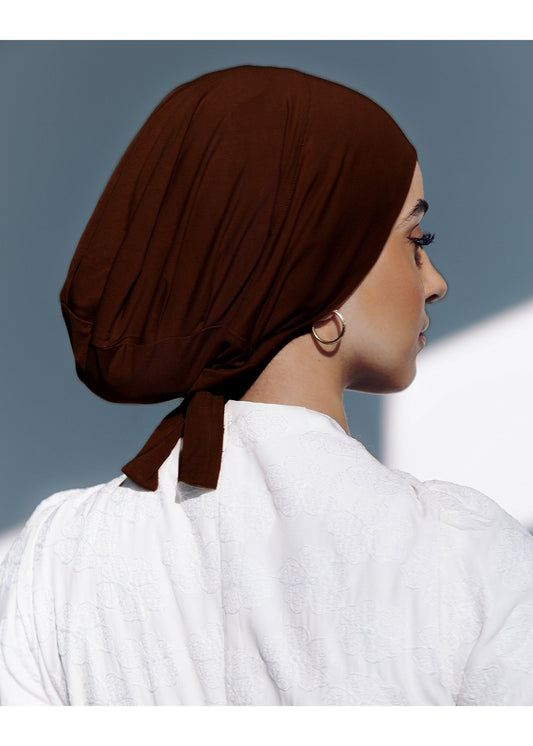 Bamboo Tie-Back Undercap - Cocoa