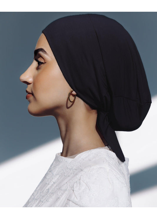 Bamboo Tie-Back Undercap - Obsidian