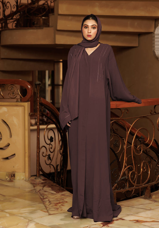 Brown Cafifa Style Abaya