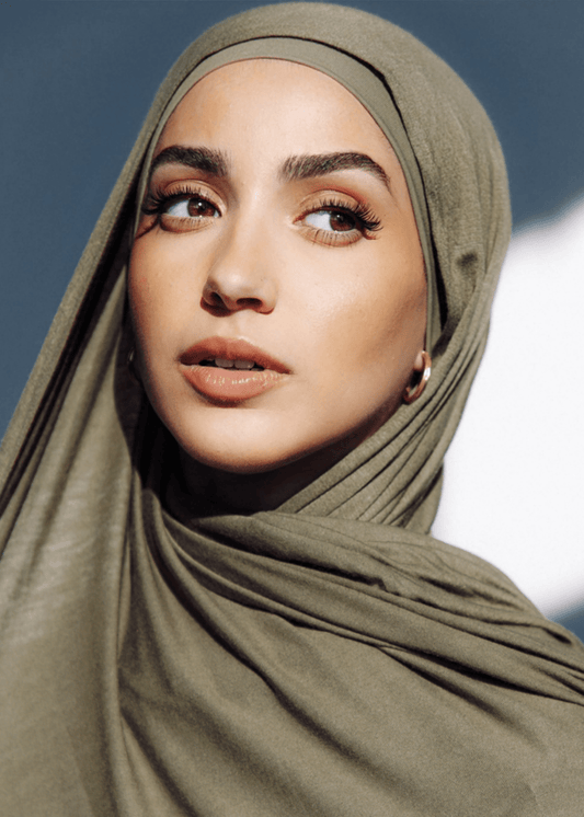 Premium Jersey Hijab - Olive