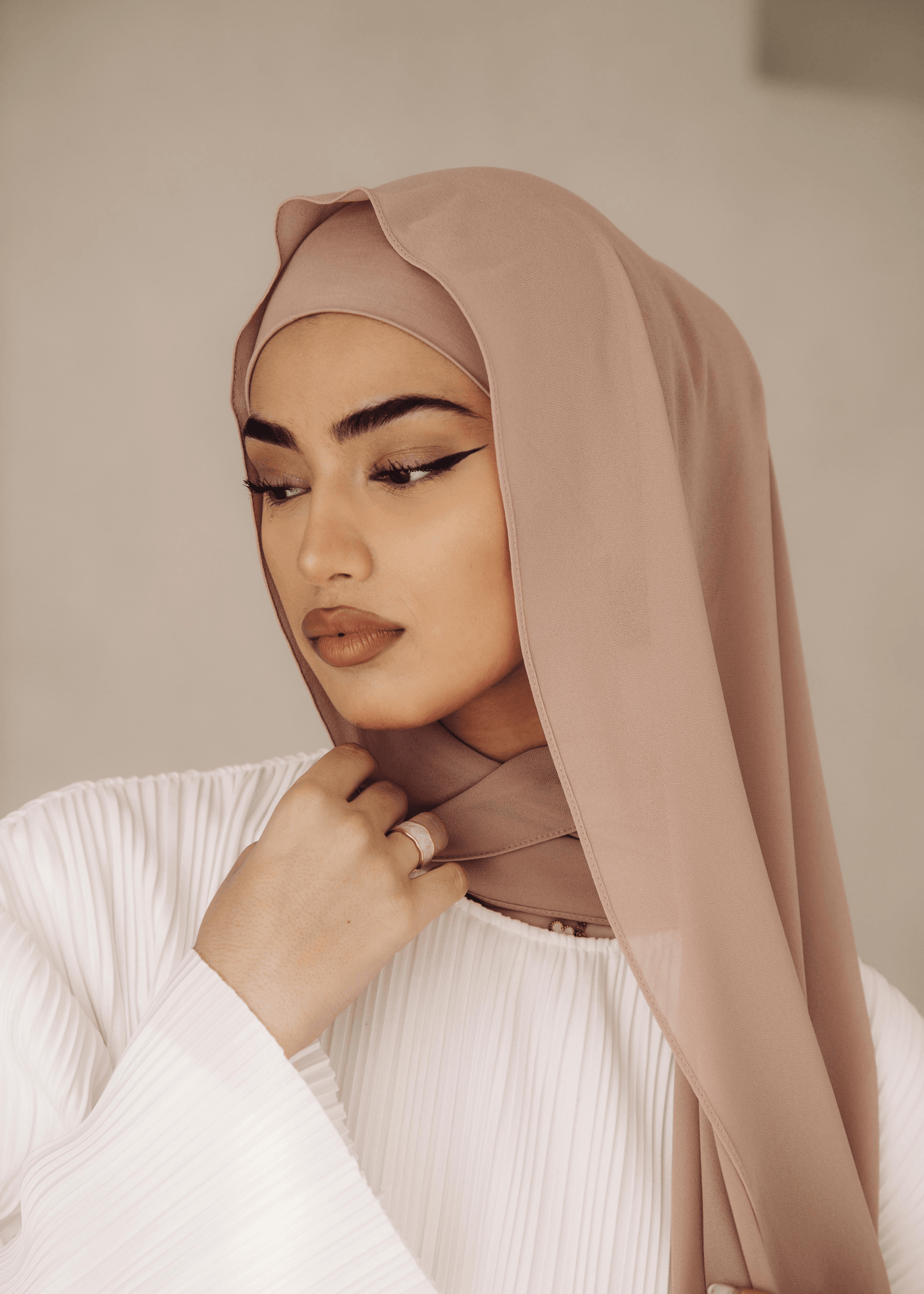 Matching Hijab & Undercap Set - Chai