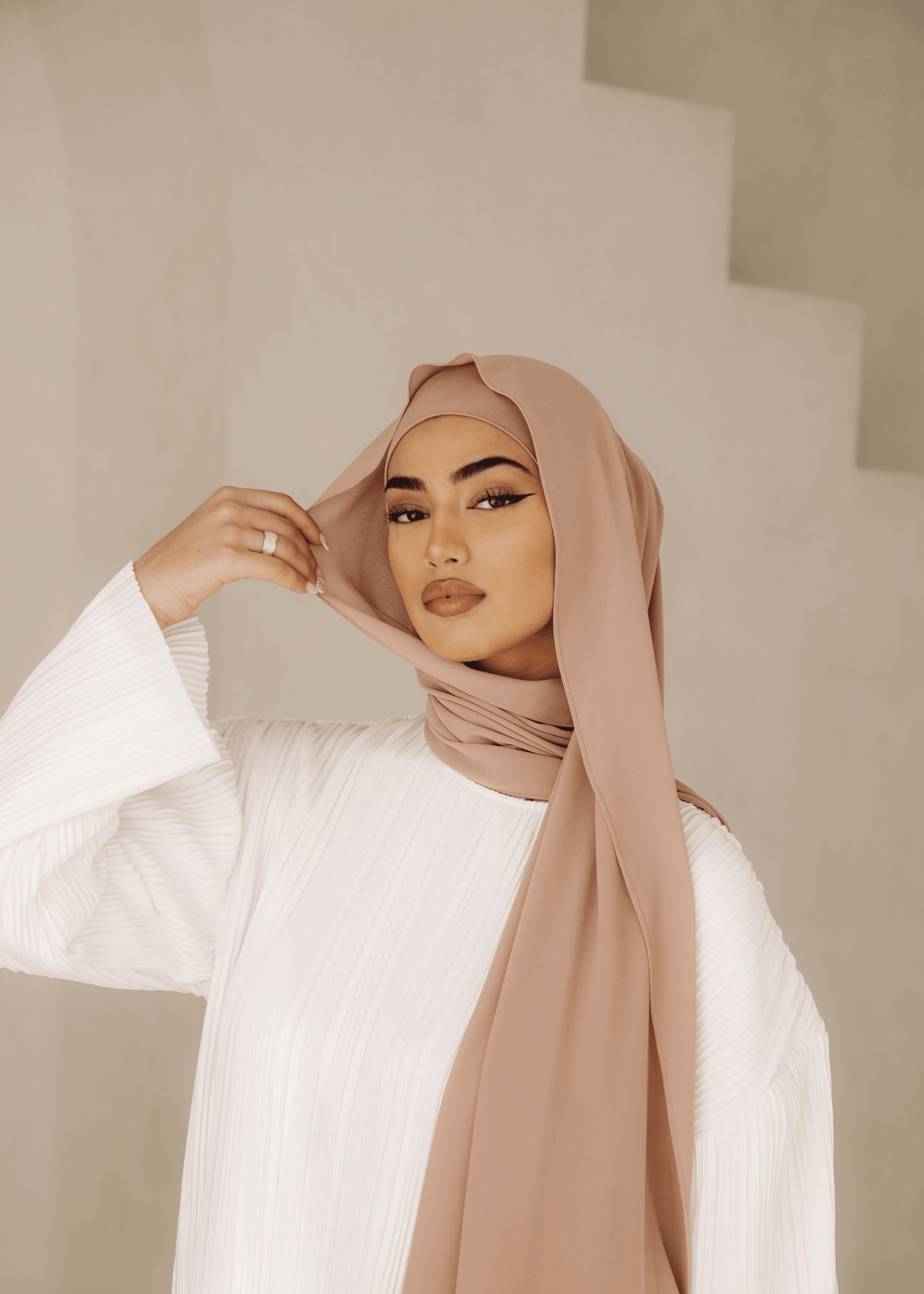 Matching Hijab & Undercap Set - Chai