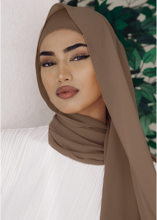 Matching Hijab & Undercap Set - Chestnut