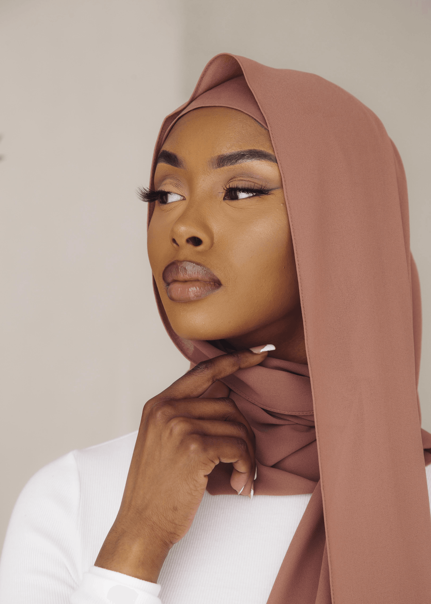 Matching Hijab & Undercap Set- Coral