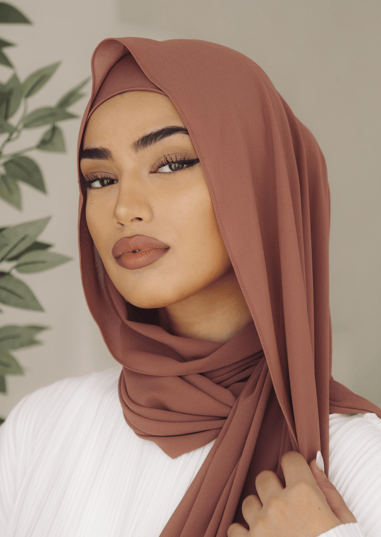 Matching Hijab & Undercap Set- Coral