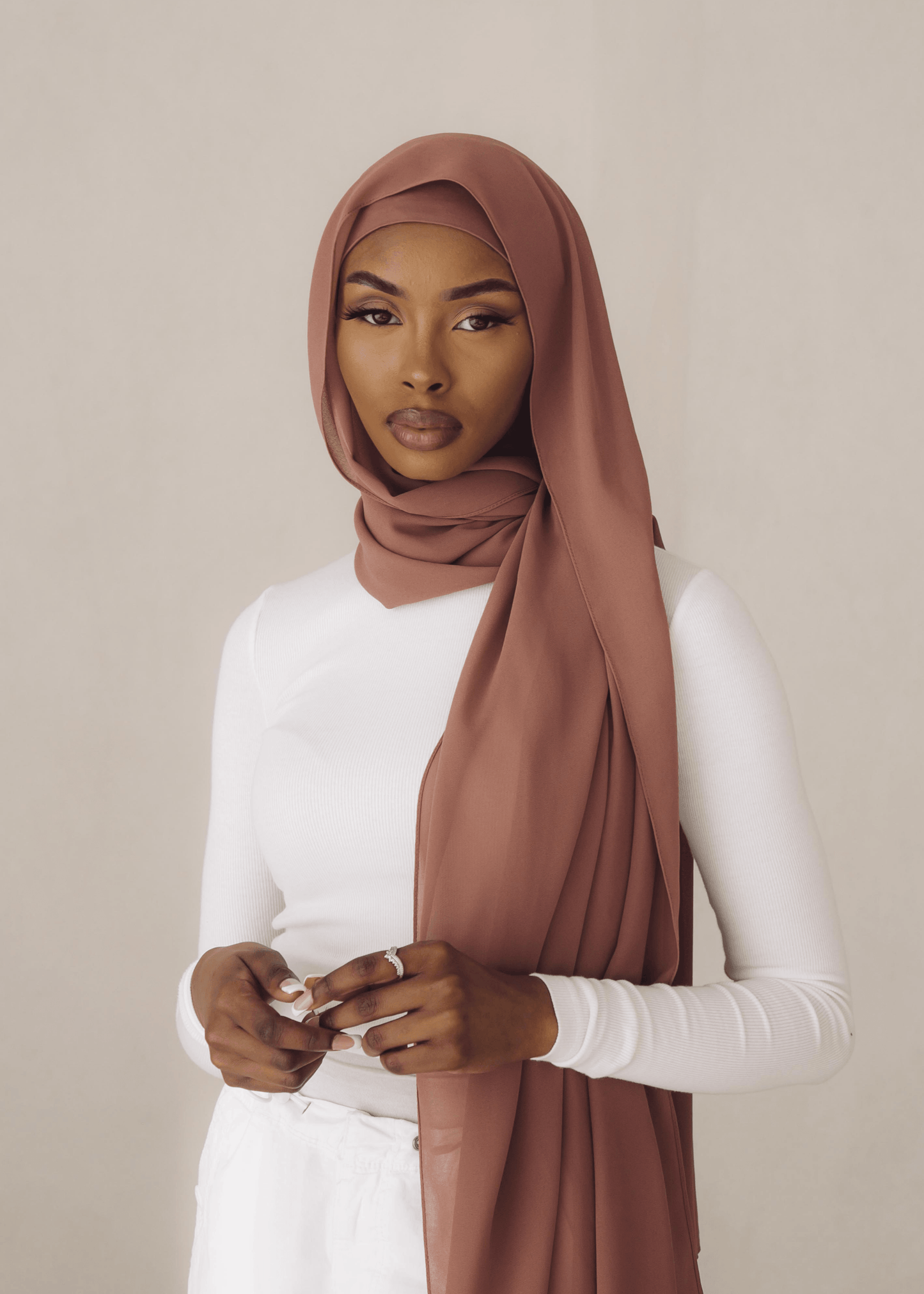 Matching Hijab & Undercap Set- Coral