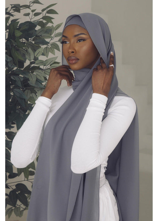 Premium Chiffon Hijab - Dove