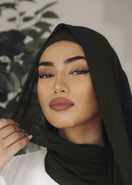 Matching Hijab & Undercap Set - Forest Green