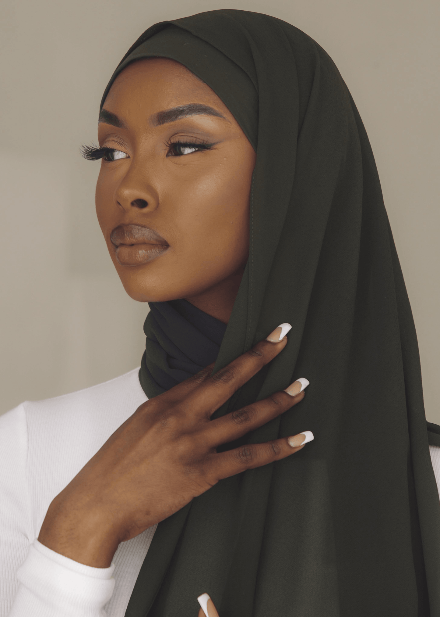 Matching Hijab & Undercap Set - Forest Green