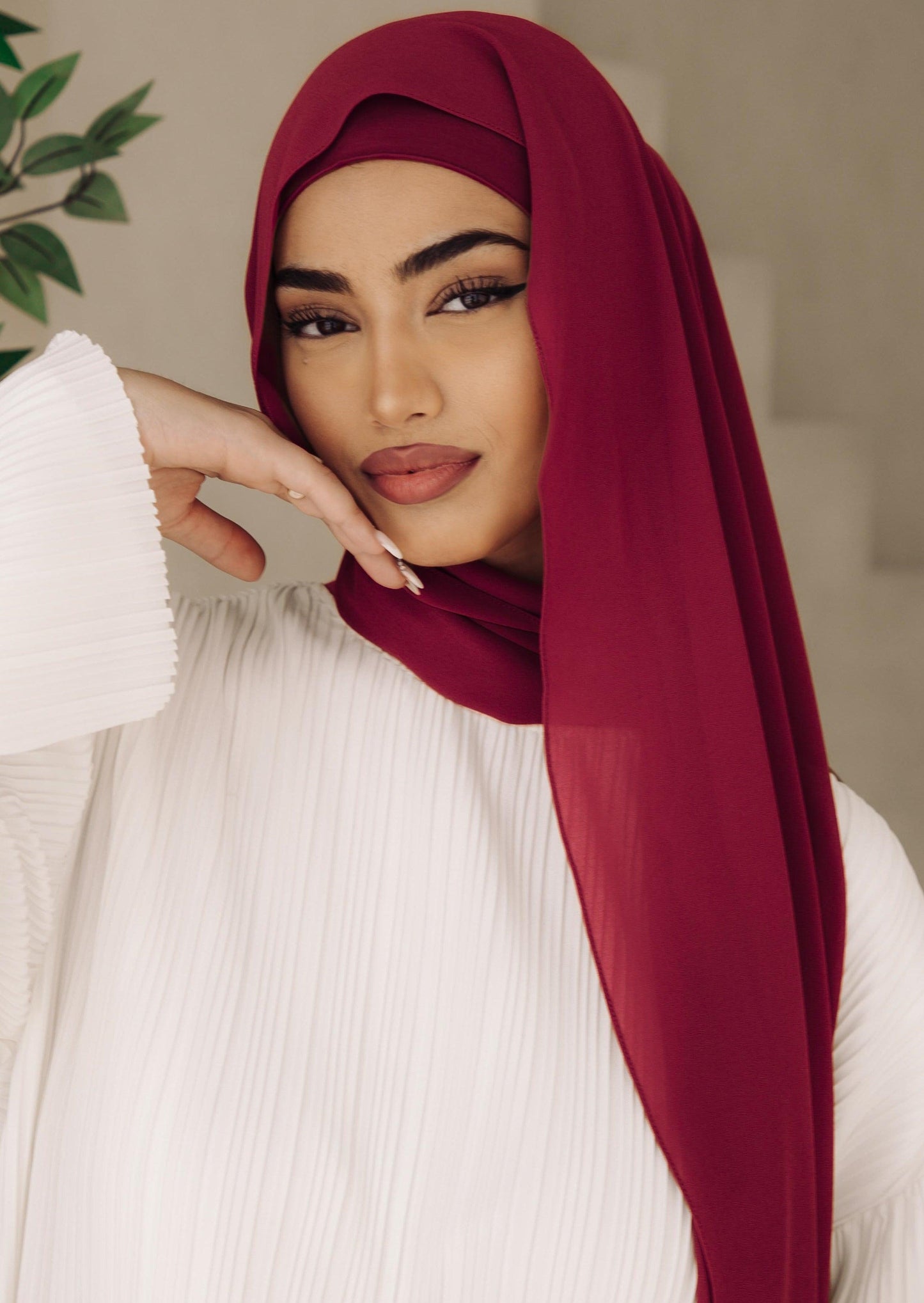 Matching Hijab & Undercap Set - Fuchsia