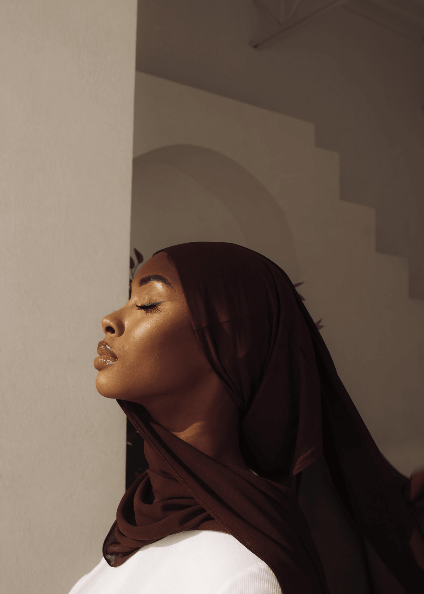 Matching Hijab & Undercap Set - Dark Chocolate