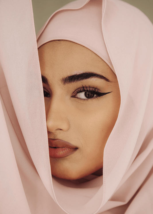 Matching Hijab & Undercap Set - Powder Pink