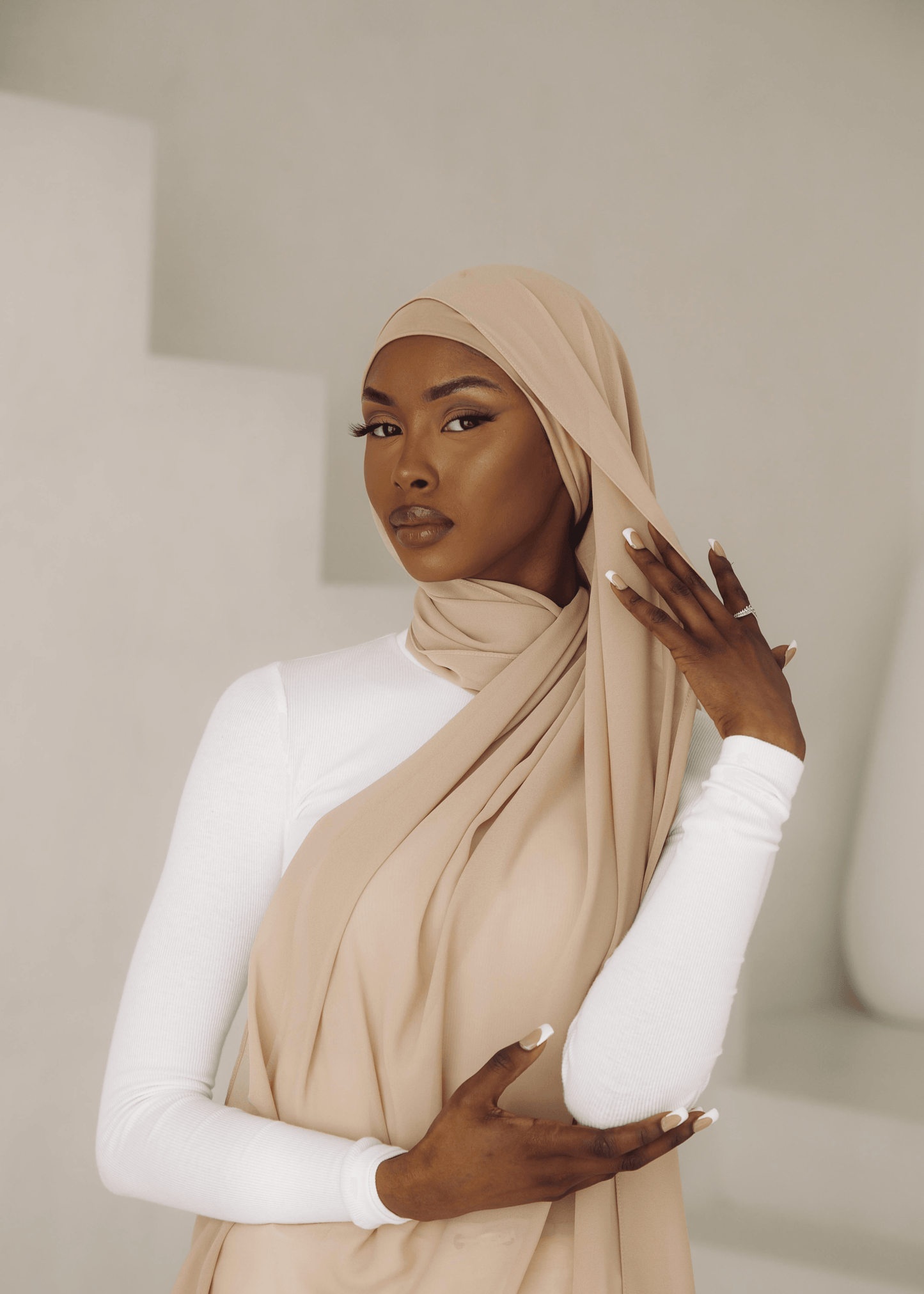 Matching Hijab & Undercap Set - Shell