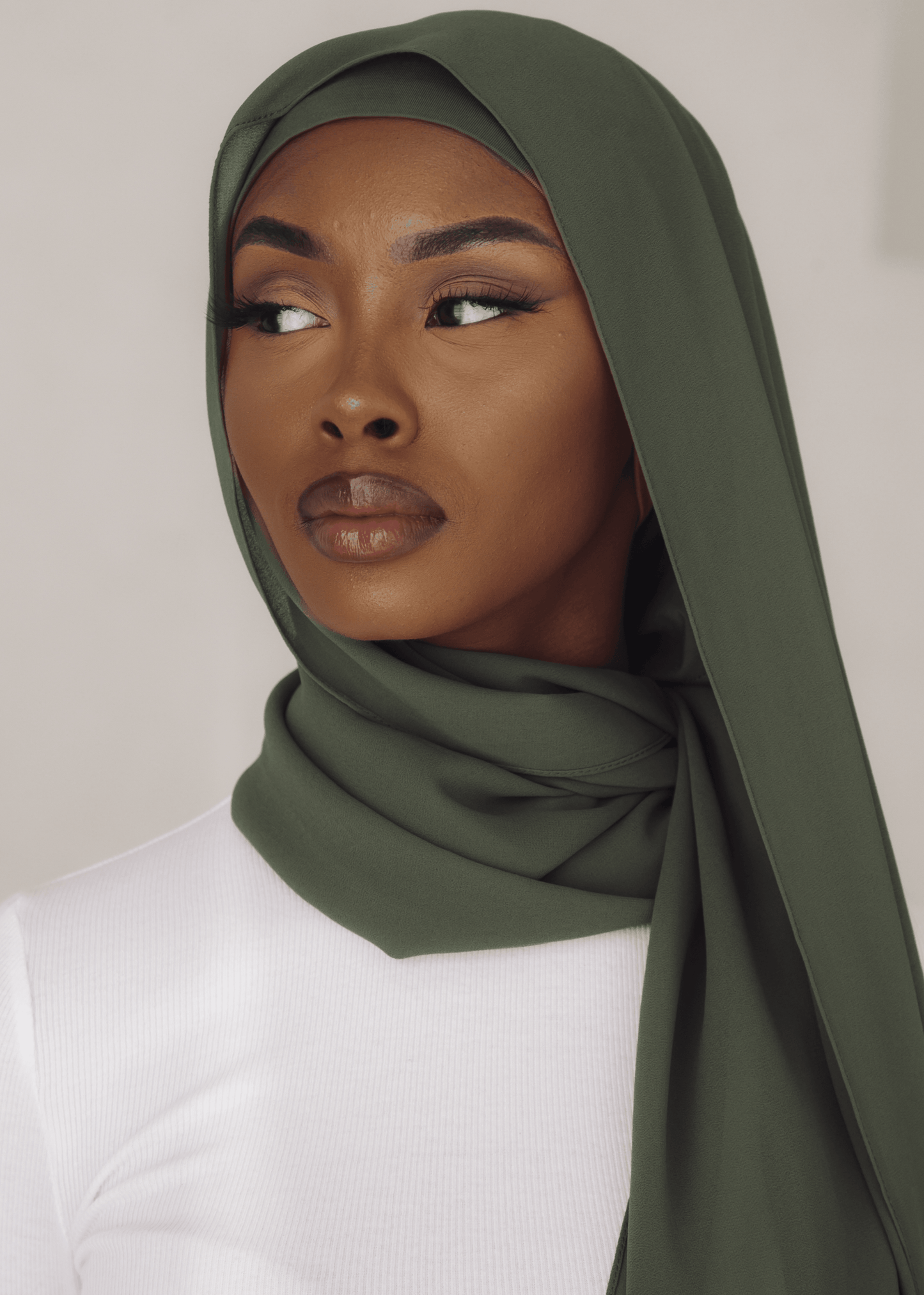 Matching Hijab & Undercap Set - Smokey Olive
