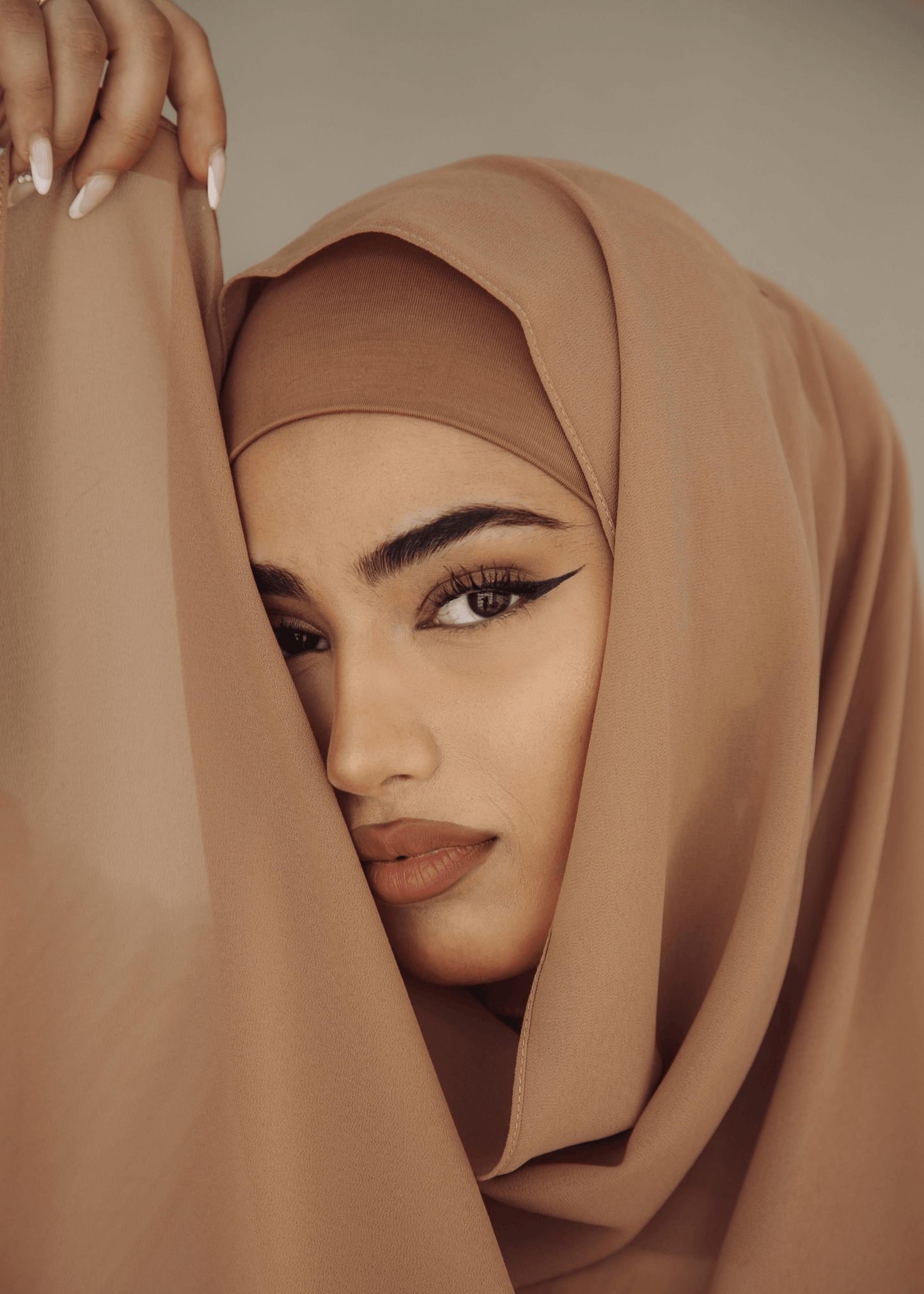 Matching Hijab & Undercap Set - Tan