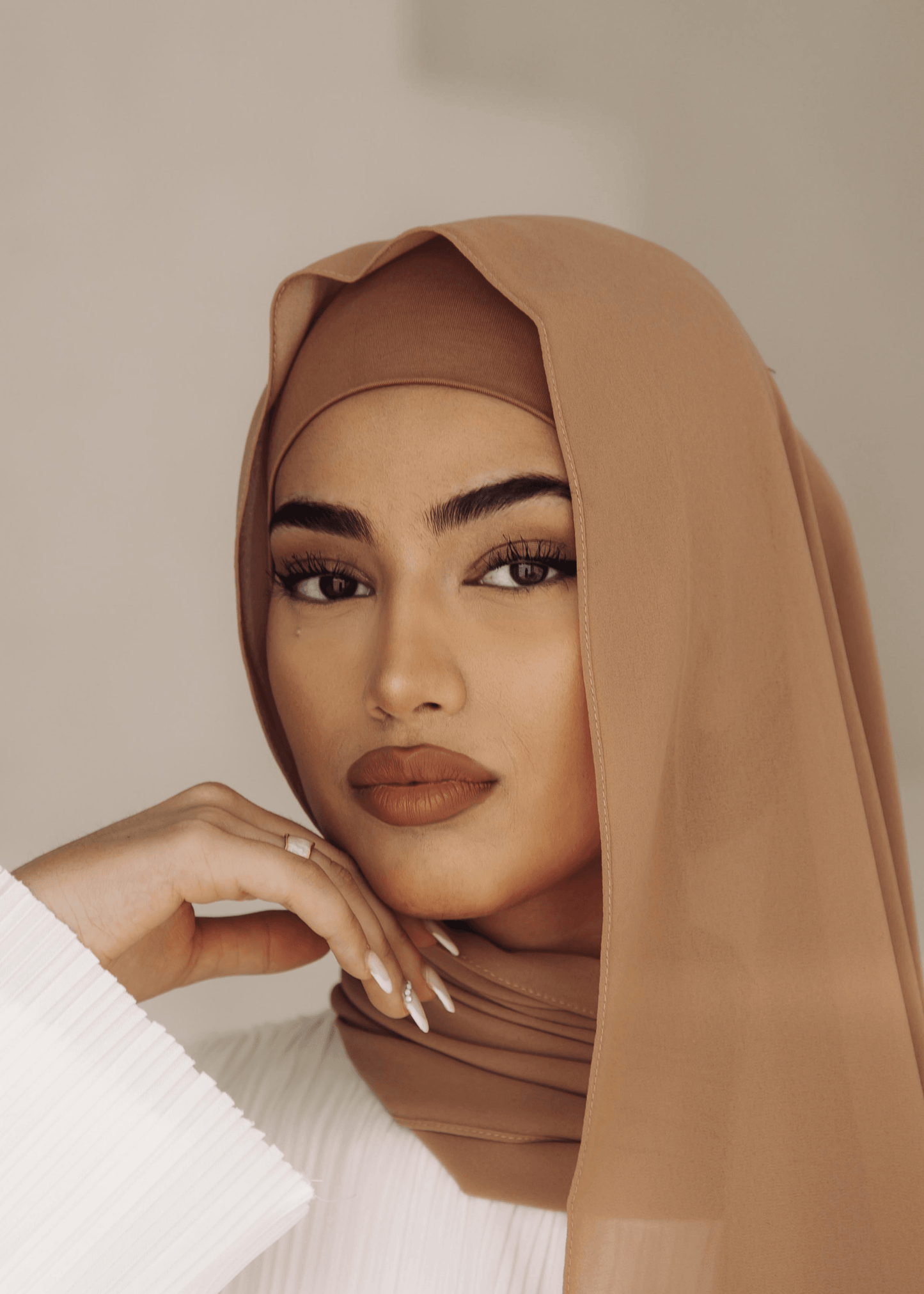 Matching Hijab & Undercap Set - Tan