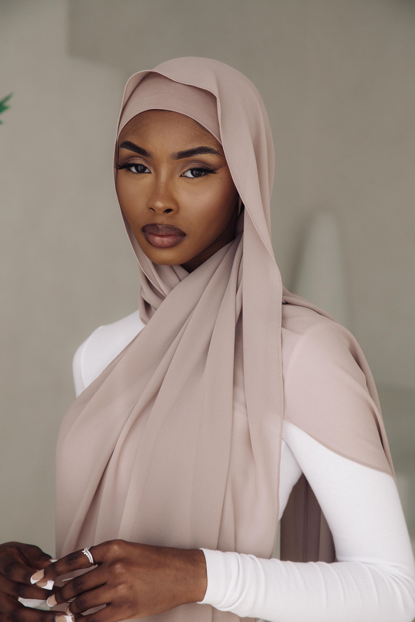 Matching Hijab & Undercap Set - Taupe