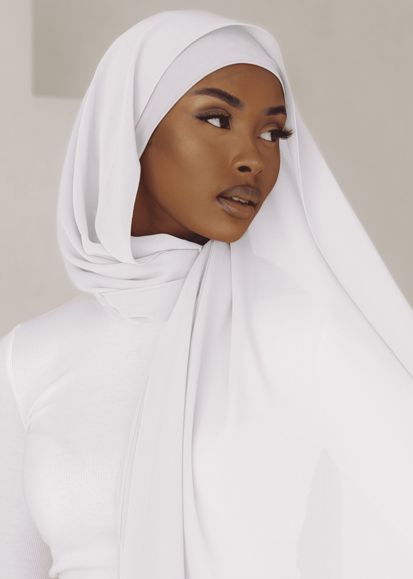 Matching Hijab & Undercap Set - White